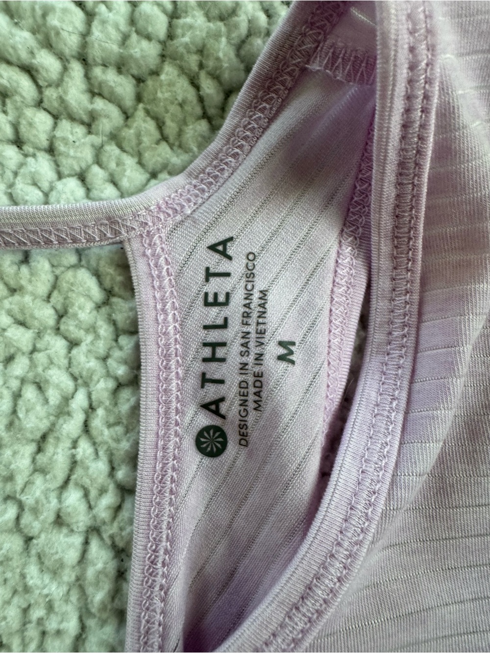 Athleta Lavender Ribbed Racerback Tank - Picture 3 of 3